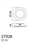 MDC Lampa podtynkowa łazienkowa OASIS biały LED 12W ø180mm 5000K IP44 579288105