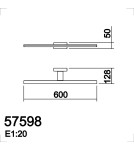 MDC Lampa łazienkowa TIWALL chrom LED 16W 600mm 4000K IP44 575983003