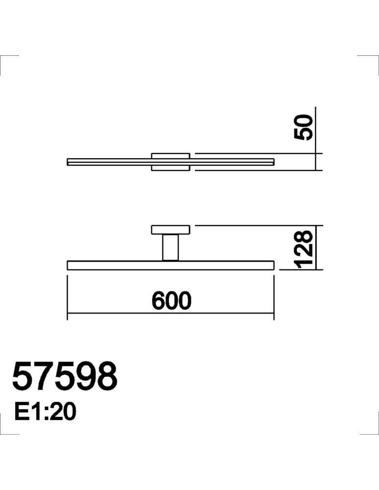MDC Lampa łazienkowa TIWALL chrom LED 16W 600mm 4000K IP44 575983003