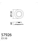 MDC Lampa podtynkowa łazienkowa OASIS biały LED 6W ø130mm 4000K IP44 579268104