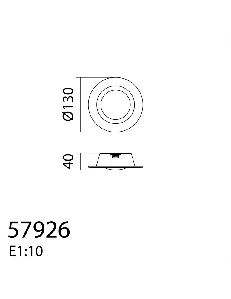 MDC Lampa podtynkowa łazienkowa OASIS biały LED 6W ø130mm 5000K IP44 579268105