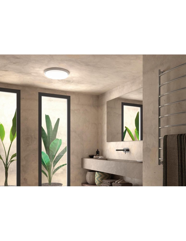 MDC Lampa sufitowa łazienkowa MARES biały LED 24W Ø350mm 4000K IP44 z czujnikiem 578796810