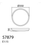 MDC Lampa sufitowa łazienkowa MARES biały LED 24W Ø350mm 3000K IP44 z czujnikiem 578796811