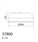 MDC Lampa sufitowa łazienkowa TOKIO naturalny 3xE27 IP44 578005501