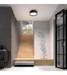 MDC Lampa sufitowa łazienkowa TOKIO czarny mat 3xE27 IP44 578009101