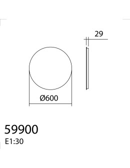 MDC Lustro łazienkowe LUNA Ø60 36,5W CCT 3000-4000-5500K światło odbite IP44 ściemnianie dotykowe, funkcja odparowania 5990 - product 2