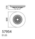 MDC Wentylator WIND biały Ø60 DC 20W LED 40W CCT zmienna barwa , pilot 579546809