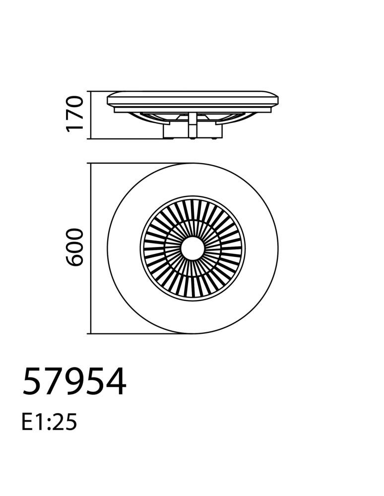 MDC Wentylator WIND biały Ø60 DC 20W LED 40W CCT zmienna barwa , pilot 579546809
