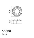 MDC Wentylator VENTI SNAIL biały Ø40 DC 20W LED 24W CCT zmienna barwa, pilot 588608109