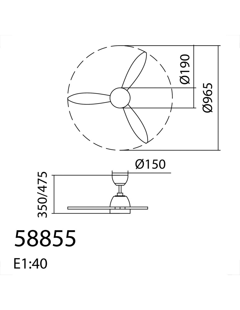 MDC Wentylator SYDNEY XS biały, drewno Ø96 DC 18W 3A LED 24W CCT zmienna barwa 588558109