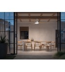 MDC Wentylator RIGA biały, drewno Ø120 DC 32W 3A LED 36W CCT zmienna barwa 589638709