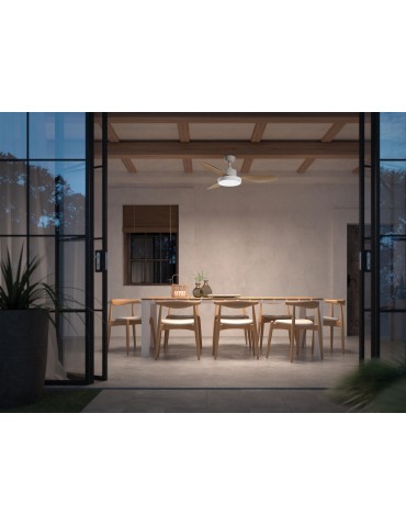 MDC Wentylator RIGA biały, drewno Ø120 DC 32W 3A LED 36W CCT zmienna barwa 589638709 - product 2