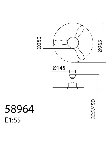 MDC Wentylator RIGA XS mosiądz antyczny Ø96 DC 30W 3A LED 24W CCT zmienna barwa , pilot 589644309 - product 2