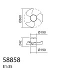MDC Wentylator VIENA biały Ø56 DC 26W LED 24W CCT zmienna barwa, APP TUYA 588588109