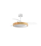 MDC Wentylator LISBOA biały, drewno Ø1065 DC 30W LED 50W CCT zmienna barwa 588688709