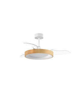 MDC Wentylator LISBOA biały, drewno Ø1065 DC 30W LED 50W CCT zmienna barwa 588688709