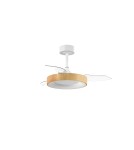 MDC Wentylator LISBOA XS biały, drewniany Ø915 DC 25W LED 45W CCT zmienna barwa 588698709