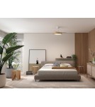 MDC Wentylator LISBOA XS biały, drewniany Ø915 DC 25W LED 45W CCT zmienna barwa 588698709