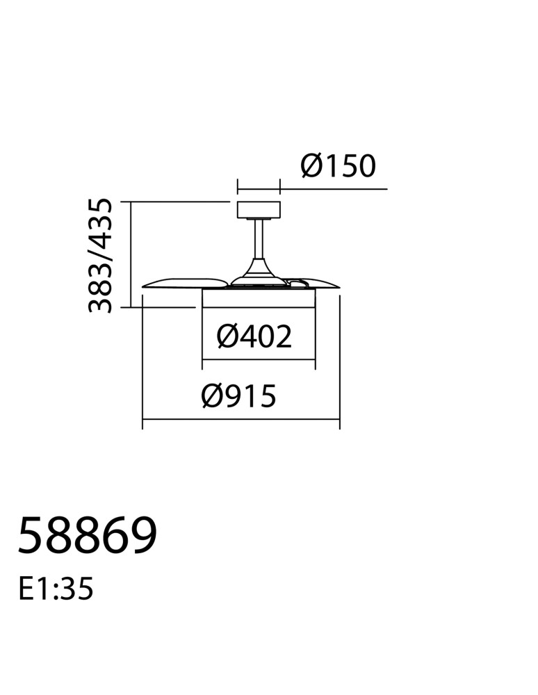 MDC Wentylator LISBOA XS biały, drewniany Ø915 DC 25W LED 45W CCT zmienna barwa 588698709