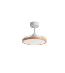 MDC Wentylator CORFU XS biały, drewno Ø91 DC 30W LED 36W CCT zmienna barwa, pilot 599218709