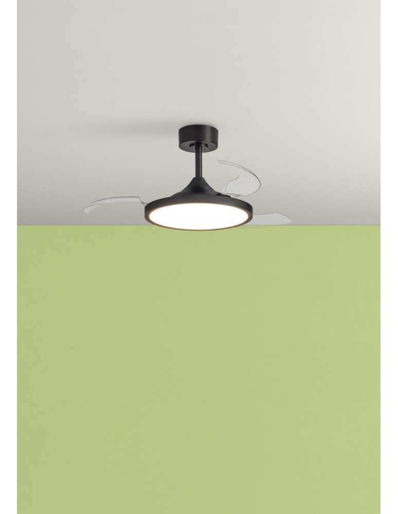 MDC Wentylator CORFU XS BK Ø91 DC 30W 3A LED 36W CCT zmienna barwa, pilot 599219109