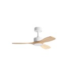 MDC Wentylator SANTORINI XS biały, drewno naturalne Ø97 DC 30W LED 24W CCT zmienna barwa 589678709
