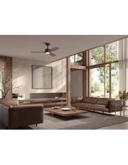 MDC Wentylator SANTORINI czarny, orzech Ø112 DC 30W LED 24W CCT zmienna barwa, pilot 589689809 - produkt 2