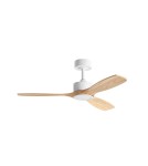 MDC Wentylator SANTORINI biały, drewno naturalne Ø112 DC 30W LED 24W CCT zmienna barwa, pilot 589688709