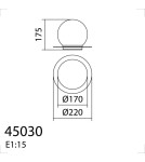 MDC Lampa stołowa FLOC czarny mat, drewniany naturalny Ø17 1xE27 szkło mlecznobiałe 450309103