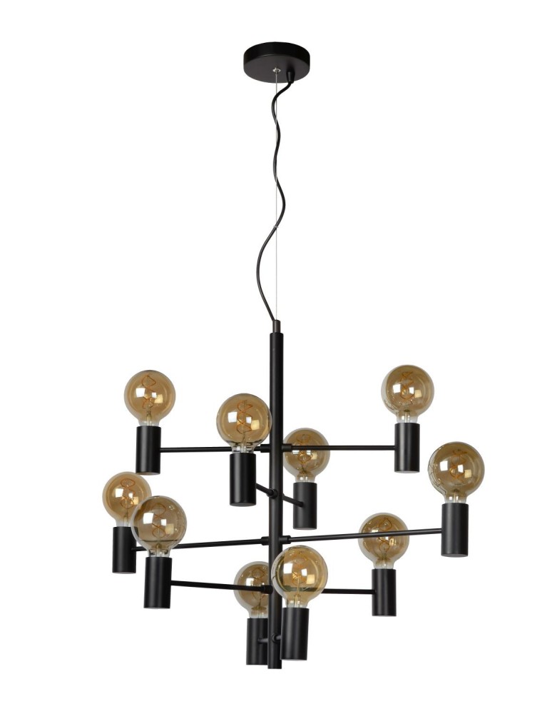 Chandelier chandeliers - Lucide LEANNE Pendant 1xE27 black 21421/10/30 - product kolory-swiatla.pl 11