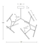 Zambelis Sufitowa LED 69W 3000K Aluminium Złoty Mat 2073