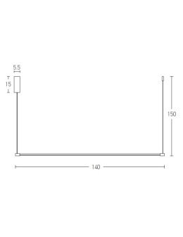 Zambelis Wisząca LED 19W 3000K Aluminium Czarny 20119 - product 2