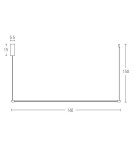 Zambelis Wisząca LED 19W 3000K Aluminium Złoty 20120