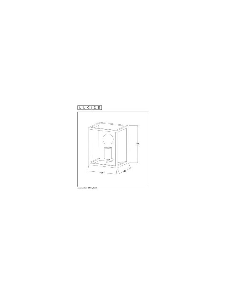 Wall lamps - Lucide ARTHUR Wall mounted 1xE27 black swordfish 08224/01/30 - product kolory-swiatla.pl 15