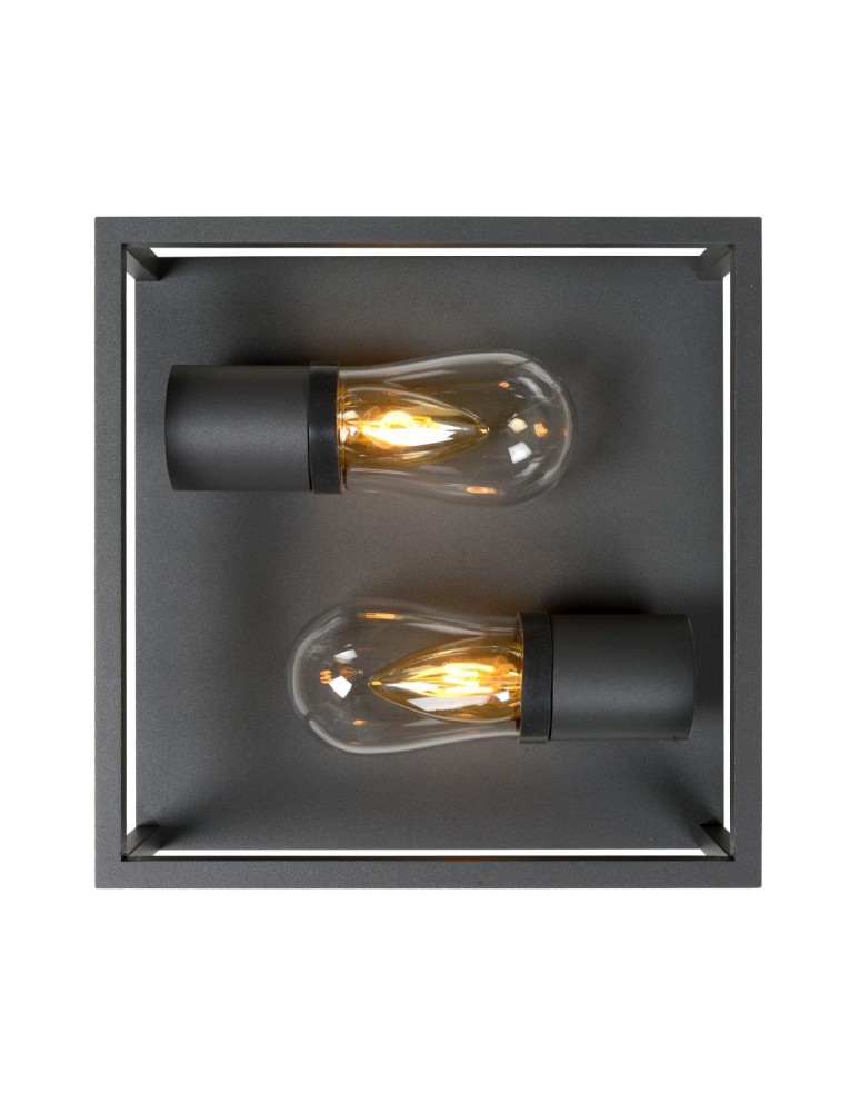 Hermetic plafonds - Lucide CARLYN Ceiling 2xE14 black 27100/02/30 - product kolory-swiatla.pl 14