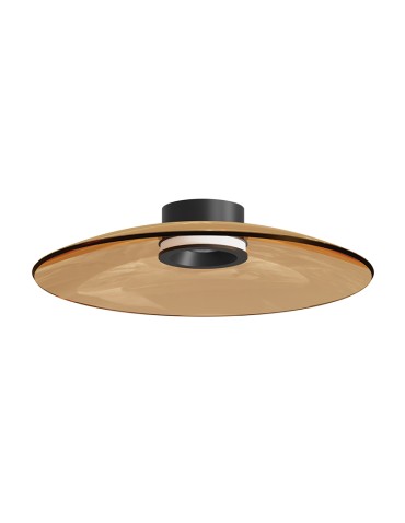 Zambelis Sufitowa LED 30W 2700K 3000K Triac Czarny Mat Szkło Tawny 25268