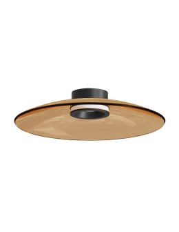 Zambelis Sufitowa LED 30W 2700K 3000K Triac Czarny Mat Szkło Tawny 25268