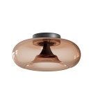 Zambelis Sufitowa LED 30W 2700K 3000K Triac Czarny Mat Szkło Tawny 25278