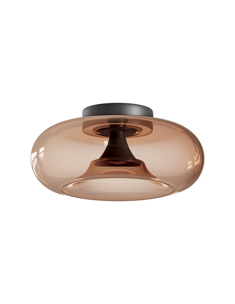 Zambelis Sufitowa LED 30W 2700K 3000K Triac Czarny Mat Szkło Tawny 25278