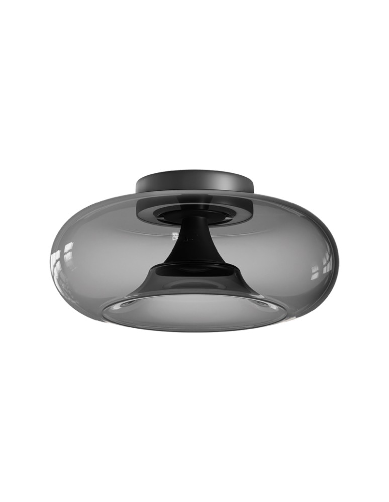 Zambelis Sufitowa LED 30W 2700K 3000K Triac Czarny Mat Szkło Dymione 25279