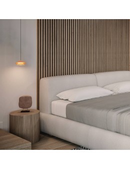 Zambelis Wisząca LED 9W Czarny Piaskowany Baza Beżowy Czerwony Klosz Oyster Biały 25346