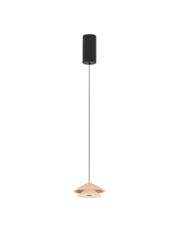 Zambelis Wisząca LED 9W Czarny Piaskowany Baza Beżowy Czerwony Klosz Oyster Biały 25346 - product 2