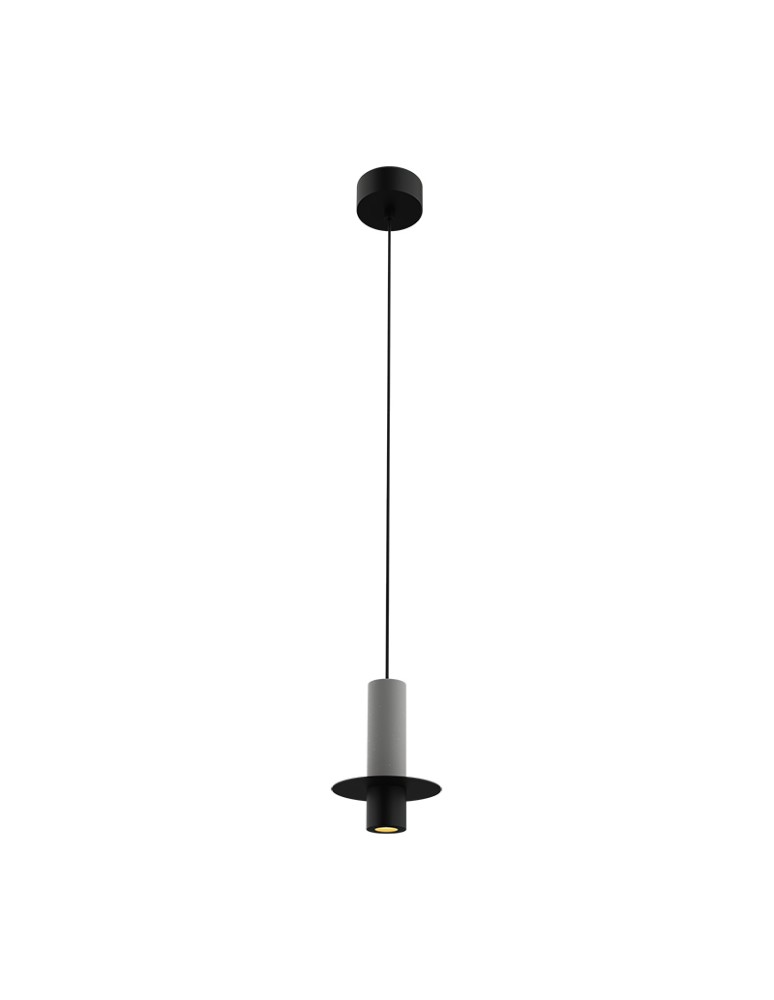 Zambelis Wisząca LED 6W 3000K Czarny Metal Beton 25378