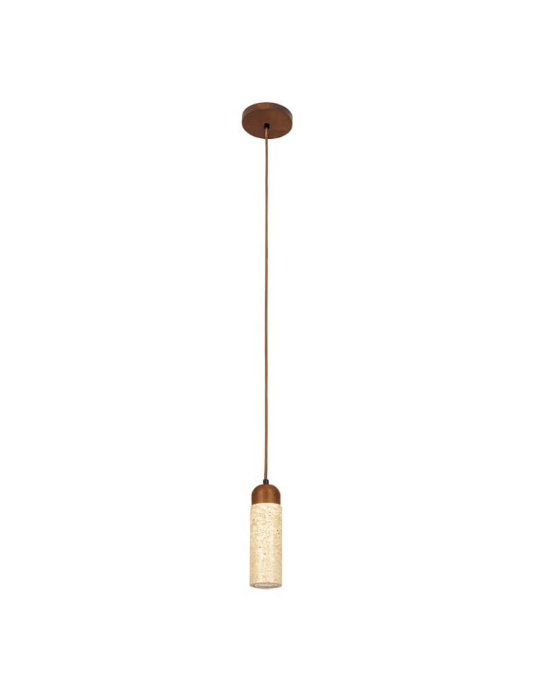 Zambelis Wisząca 1xGU10 Max 10W Naturalny Kamień Brązowy Wood 25417