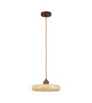 Zambelis Wisząca LED 22W 3000K Naturalny Kamień Brązowy Wood 25419