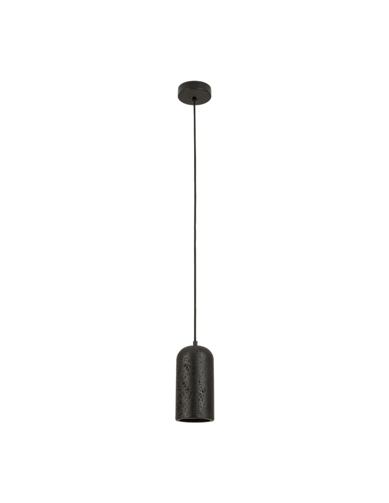 Zambelis Wisząca 1xE27 Max 10W Czarny Kamień Metal 25420
