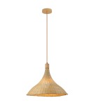 Zambelis Wisząca 1xE27 Max 40W Naturalny Rattan Brązowy Beżowy Metal 25441