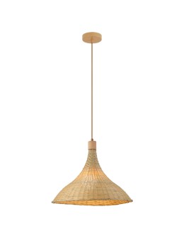 Zambelis Wisząca 1xE27 Max 40W Naturalny Rattan Brązowy Beżowy Metal 25441