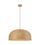 Zambelis Wisząca 1xE27 Max 40W Naturalny Rattan Brązowy Beżowy Metal 25442
