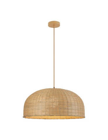 Zambelis Wisząca 1xE27 Max 40W Naturalny Rattan Brązowy Beżowy Metal 25442